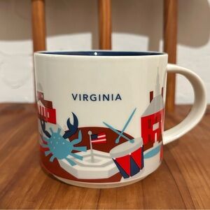 Starbucks Coffee Mug Cup Virginia You Are Here Collectio